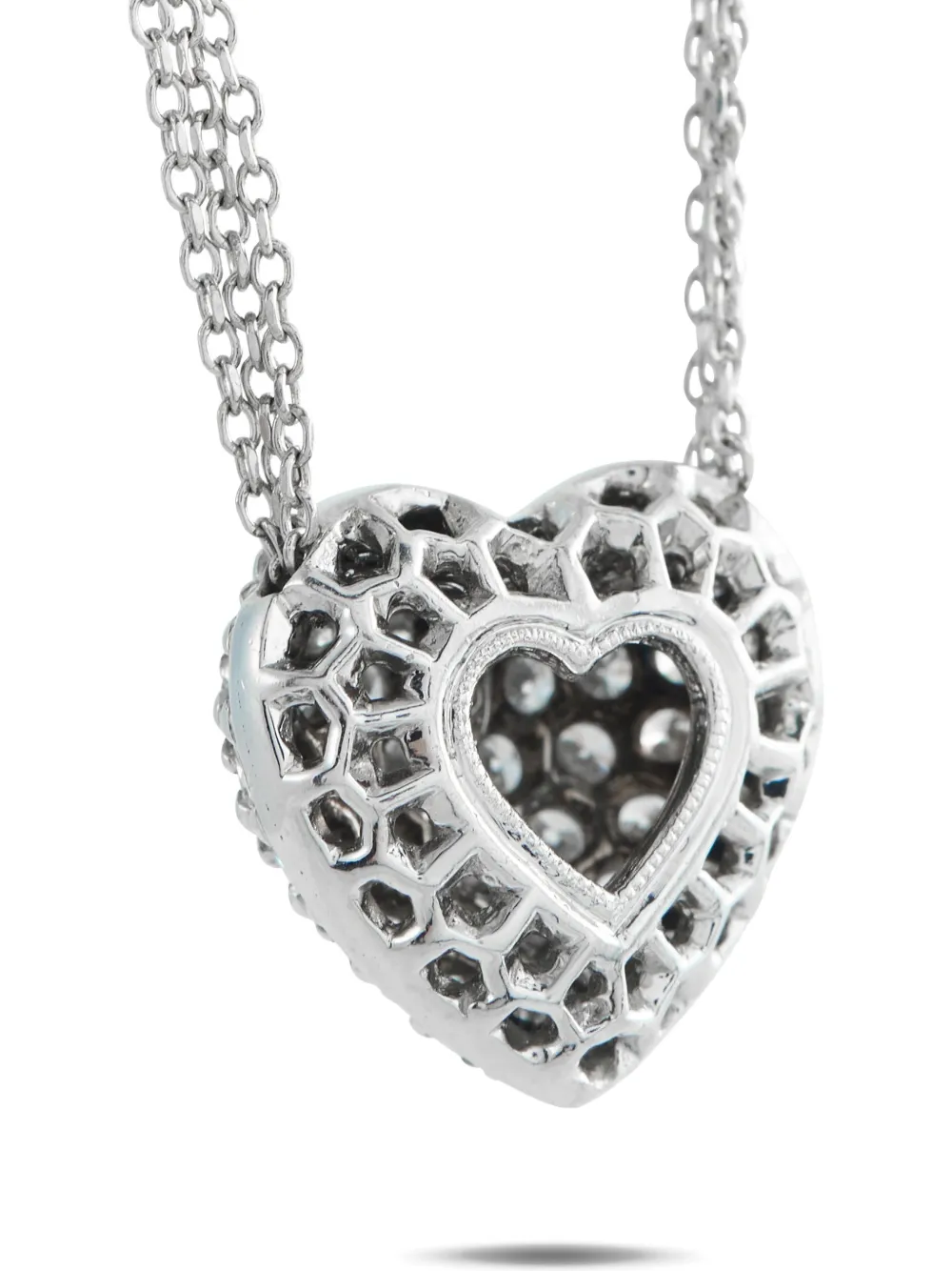 LB Exclusive diamond heart-pendant necklace - Argento
