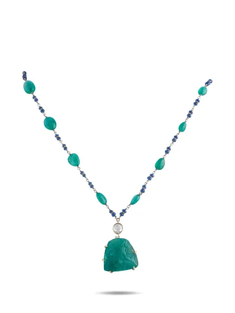 LB Exclusive diamond and emerald necklace