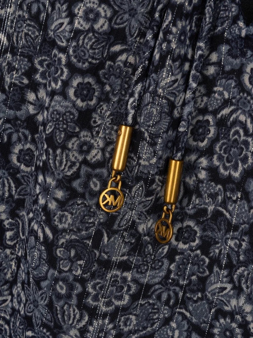  Michael Kors Ruffled Floral Blouse - Blue 