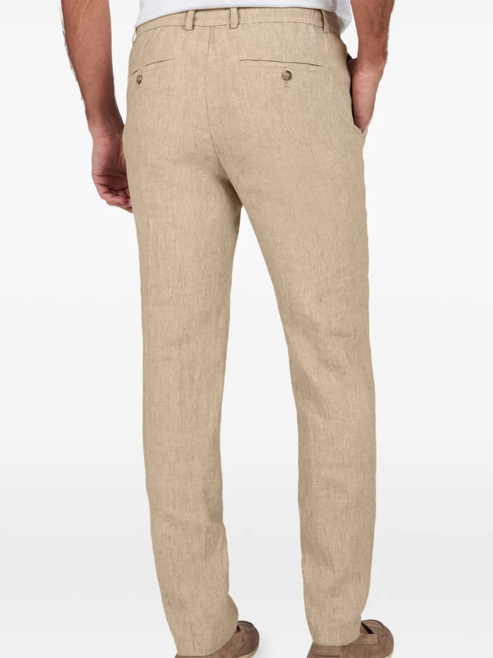 Buttoned-Pockets Chino Trousers