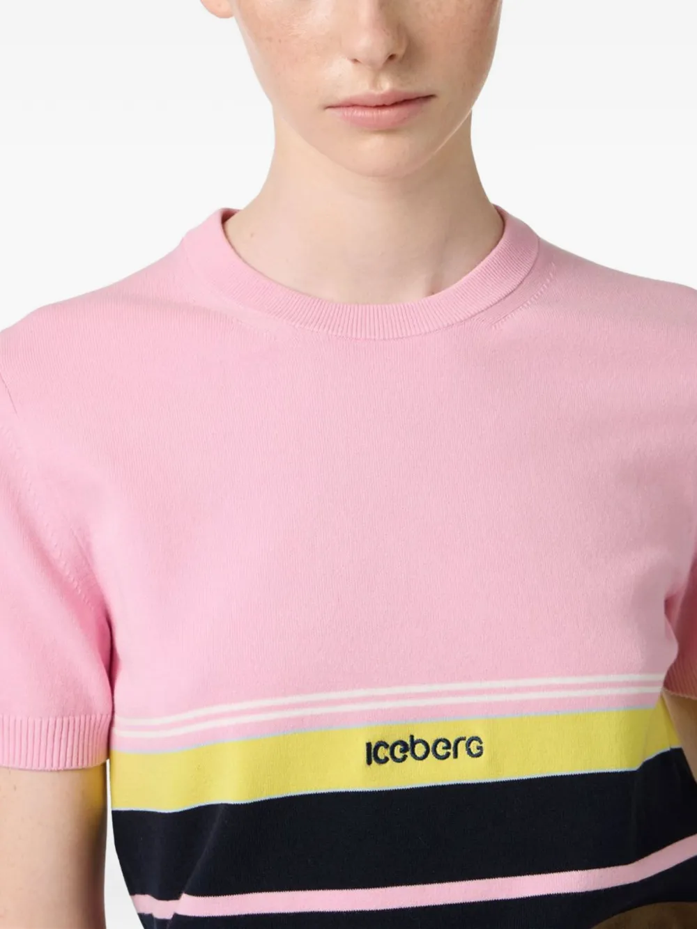 Iceberg Gestreept T-shirt Roze