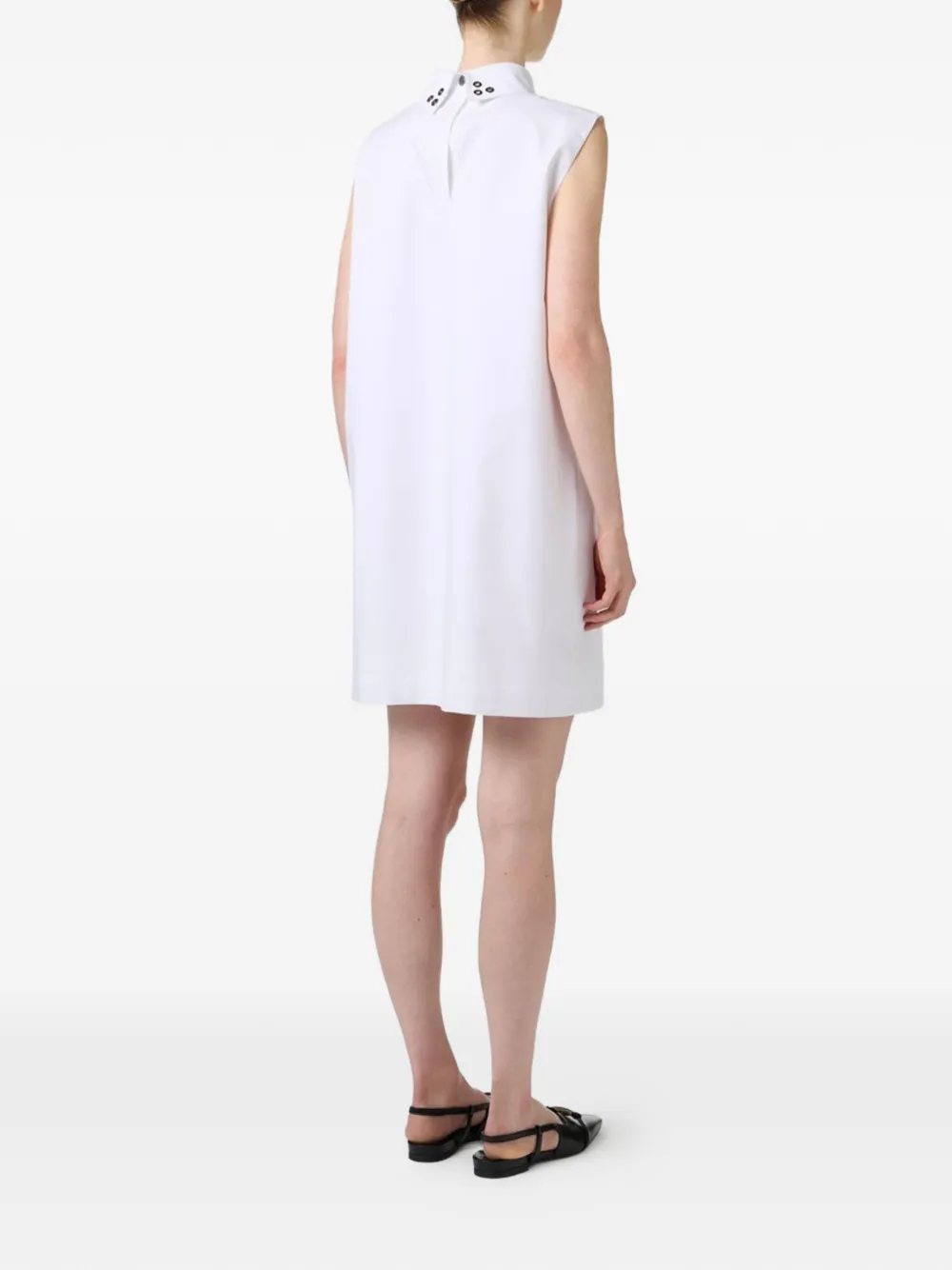  Iceberg Collared Sleeveless Dress - White 