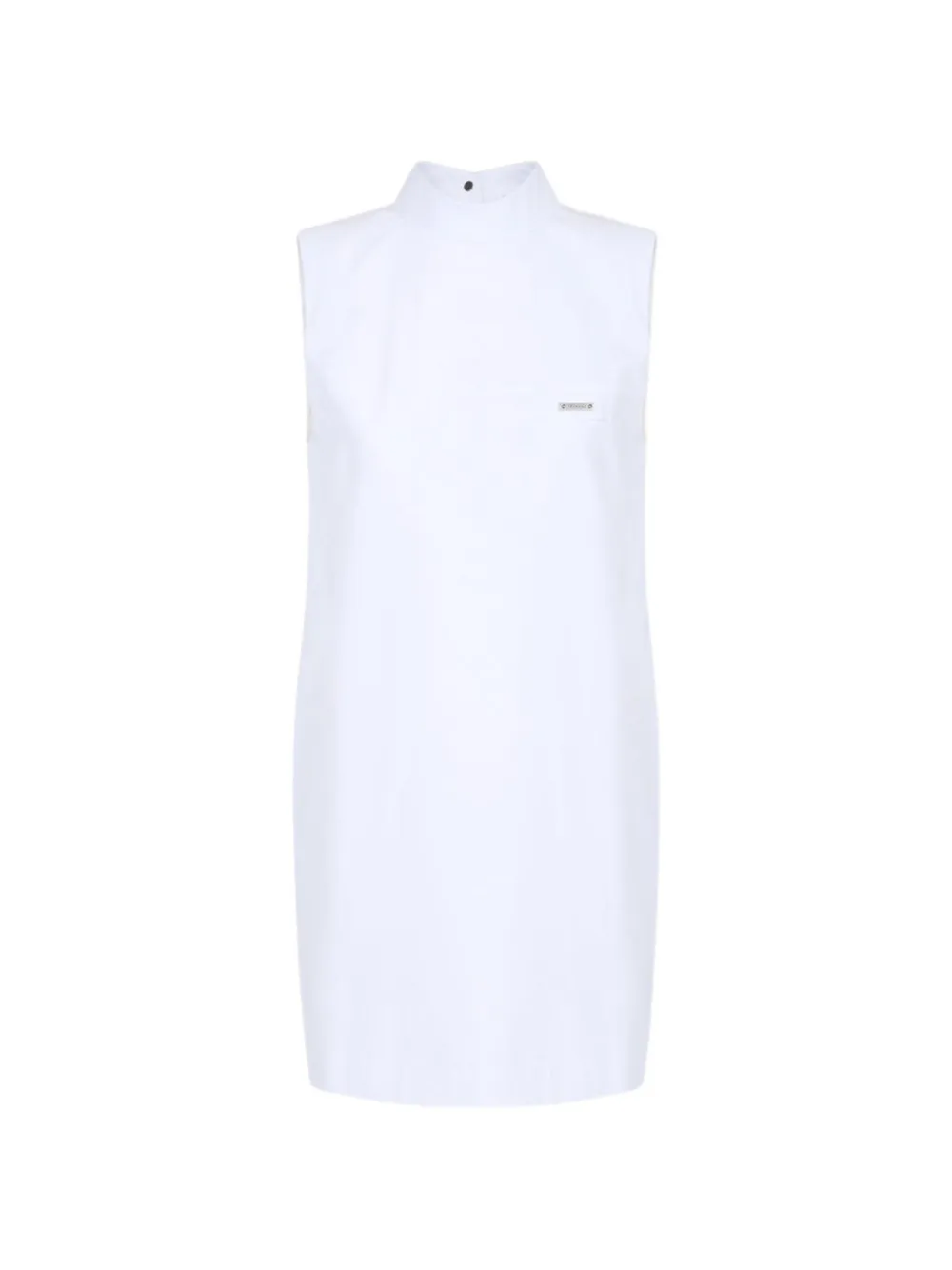 Iceberg collared sleeveless dress - Bianco