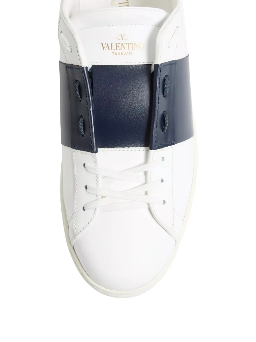 Valentino Garavani Gestreepte sneakers Wit