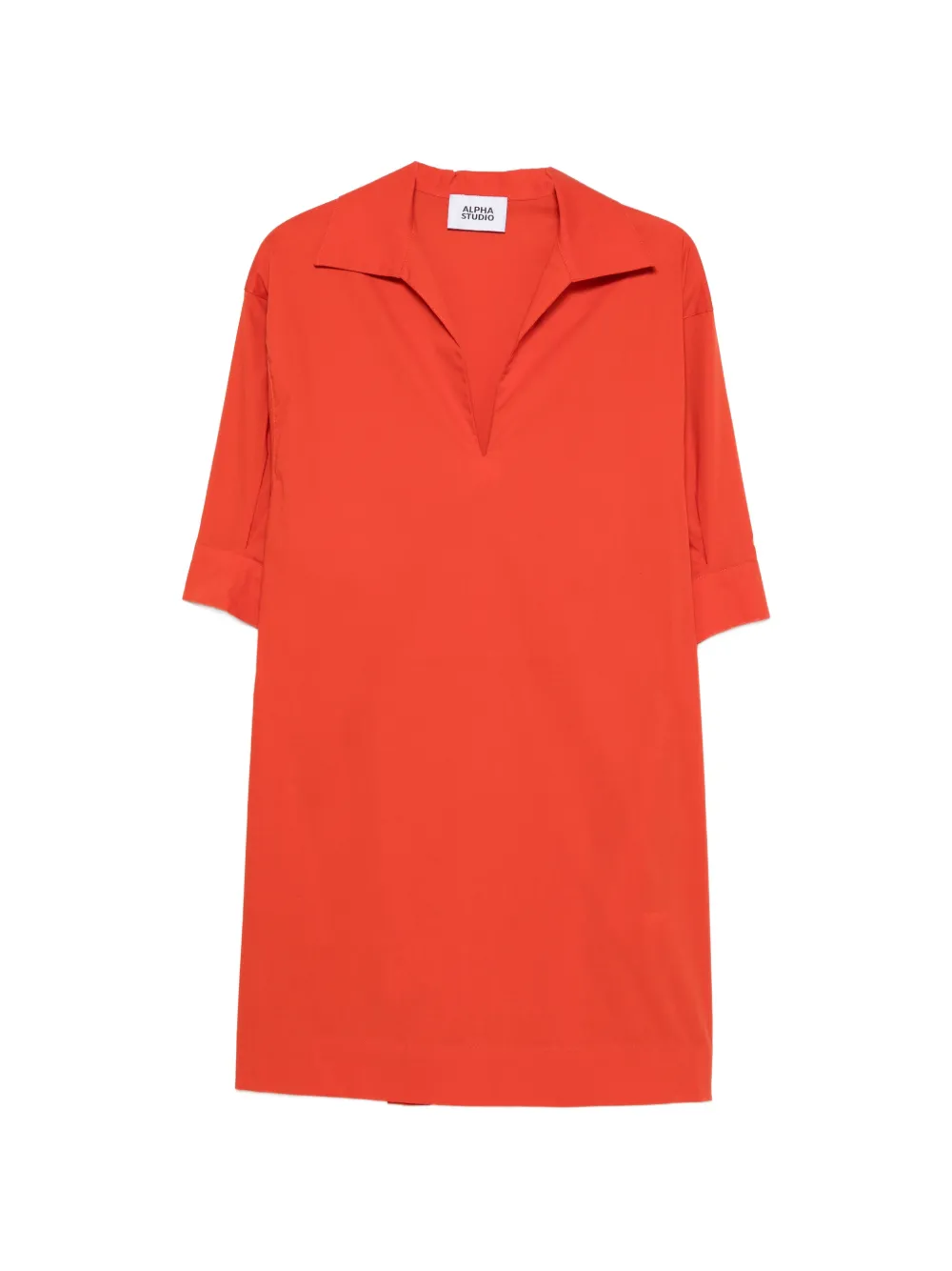 ALPHA STUDIO polo-collar mini dress - Arancione