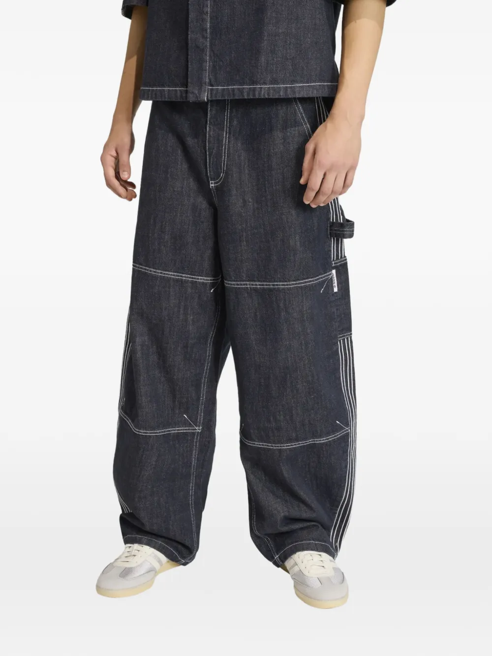 adidas Jeans met logodetail Blauw