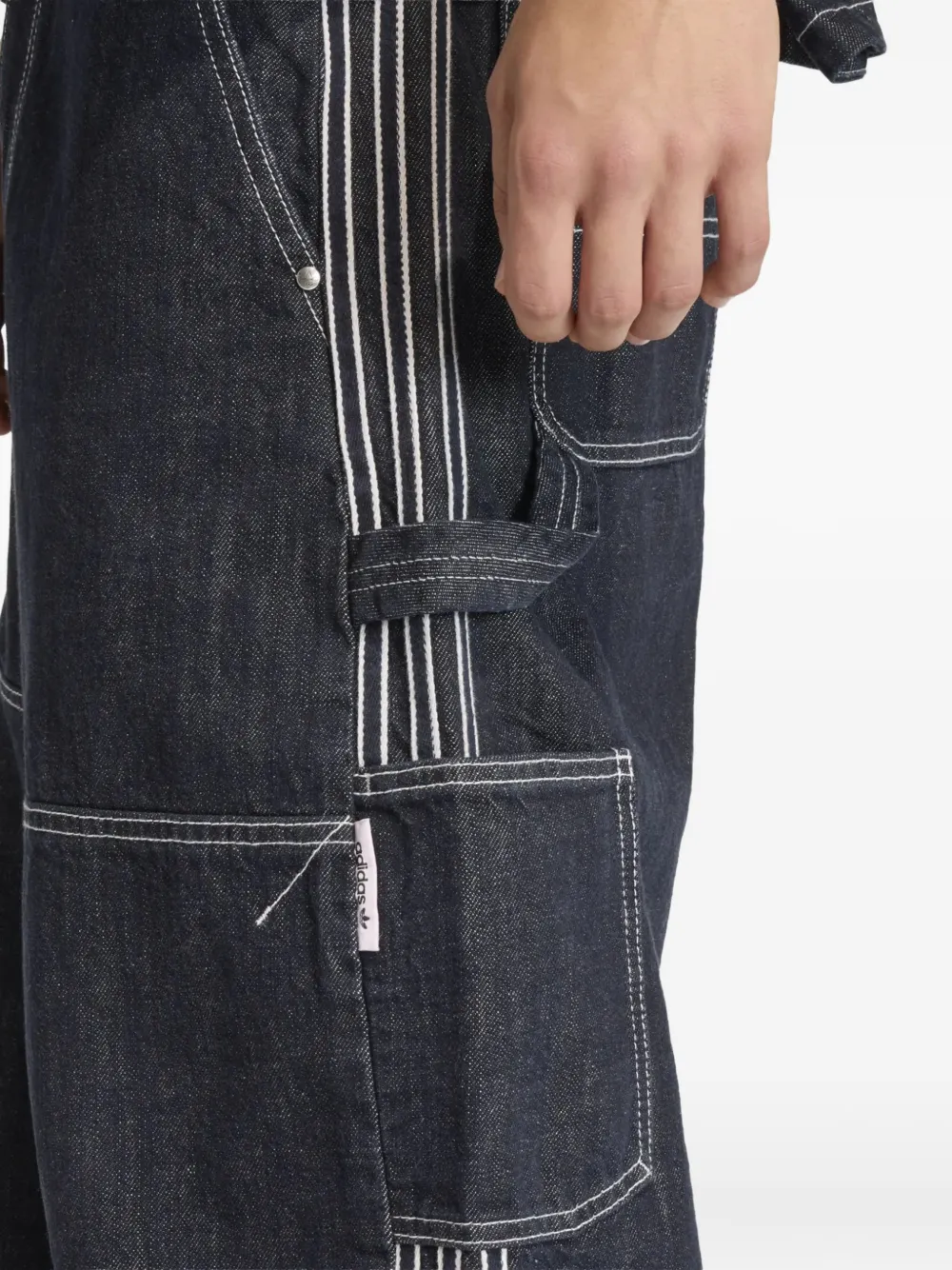 adidas Jeans met logodetail Blauw