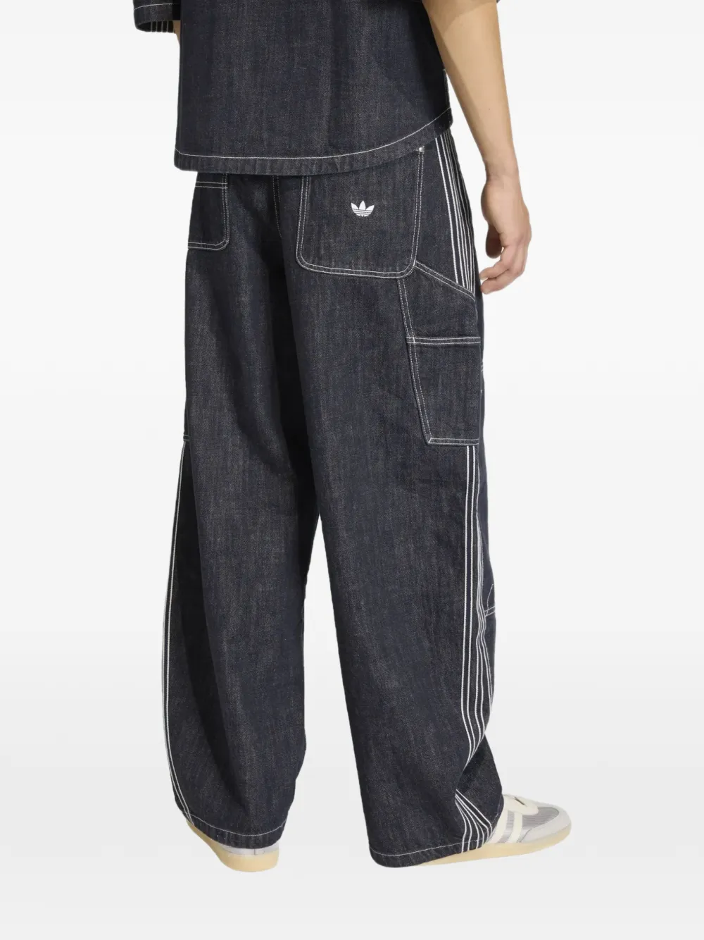 adidas Jeans met logodetail Blauw
