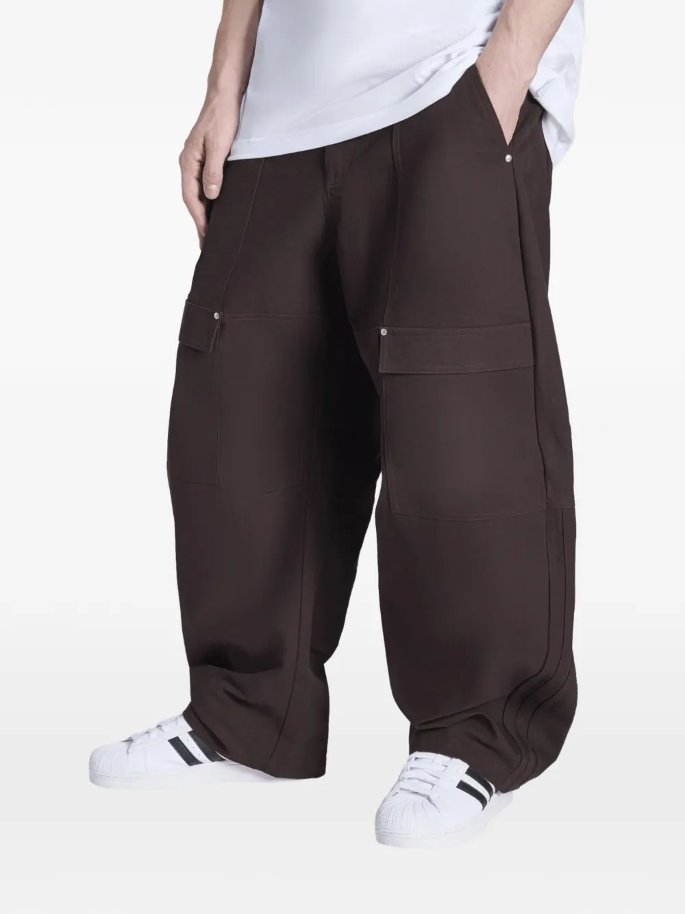 adidas Originals canvas cargo broek Bruin