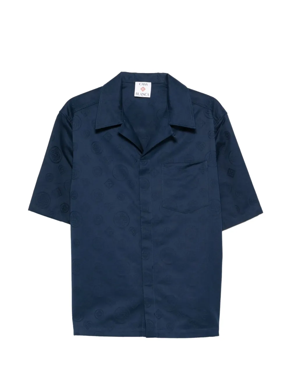 Casablanca monogram-print shirt - Blau