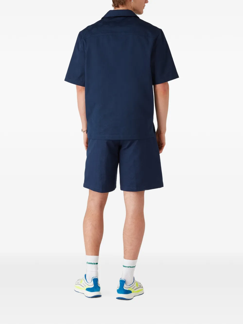 Casablanca Overhemd met monogramprint Blauw