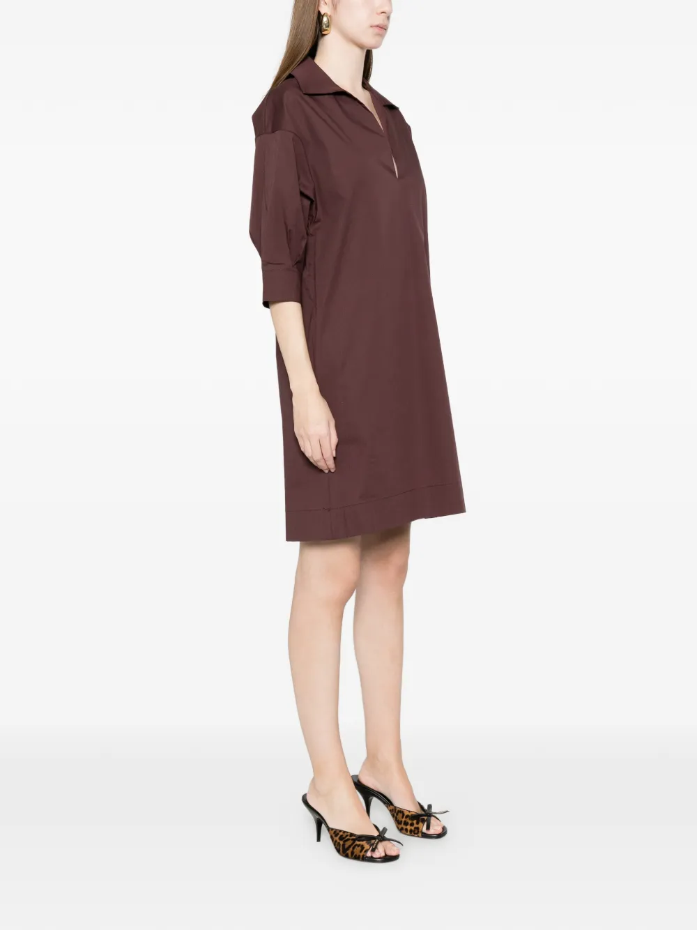 Polo-Collar Mini Dress
