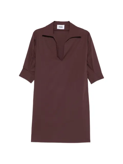 ALPHA STUDIO polo-collar mini dress