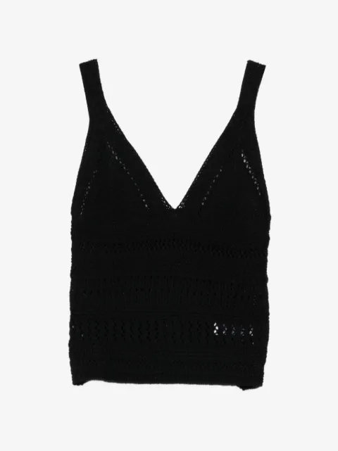ALPHA STUDIO top de crochet con cuello en V