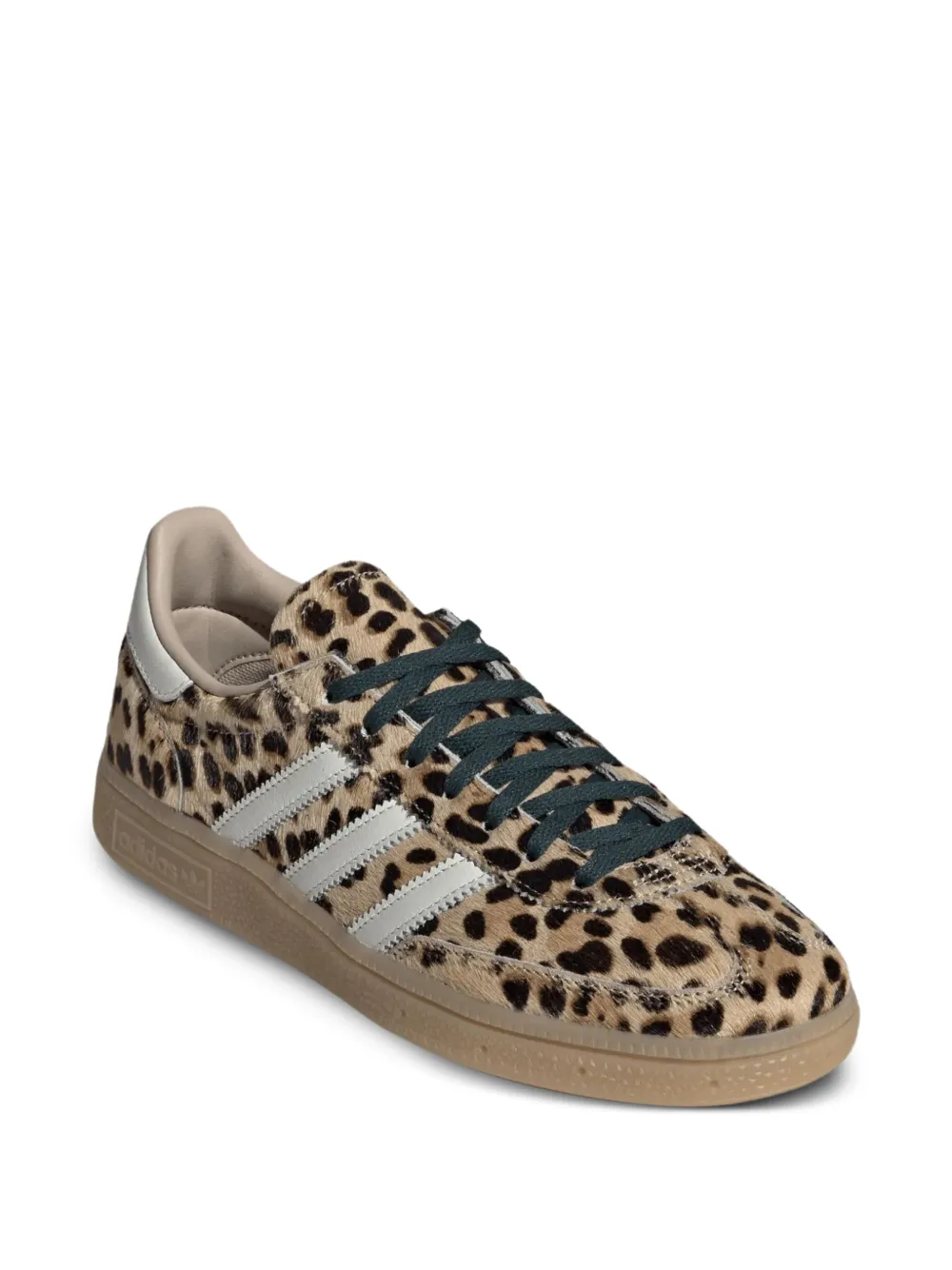 adidas Handball Spezial leren sneakers met luipaardprint Beige