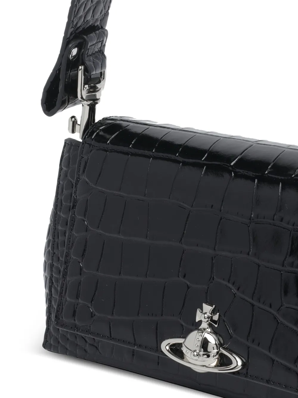 Vivienne Westwood medium Hazel schoudertas met logoplakkaat Zwart
