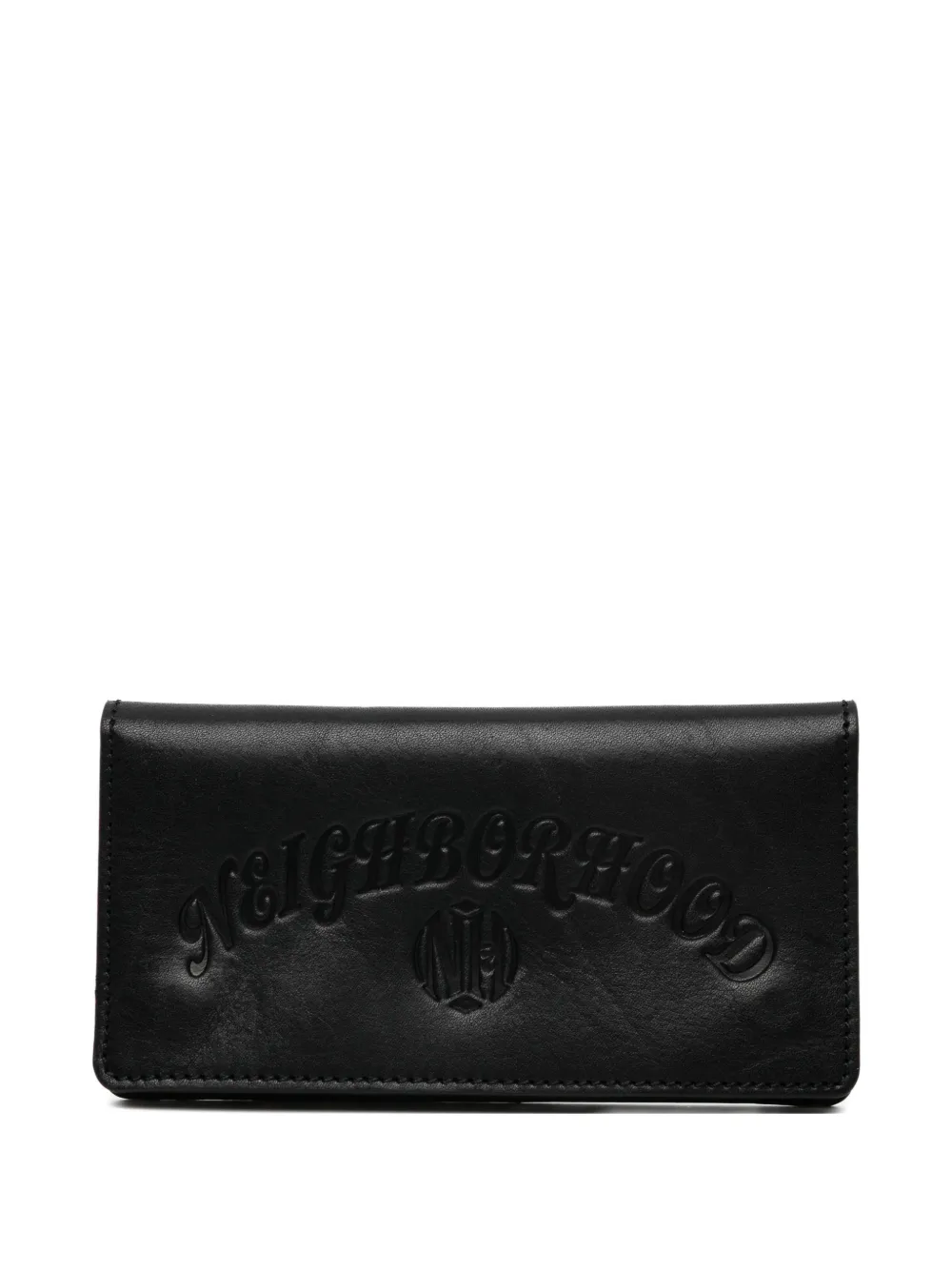 Neighborhood Portemonnee met logo-reliëf en ketting Zwart