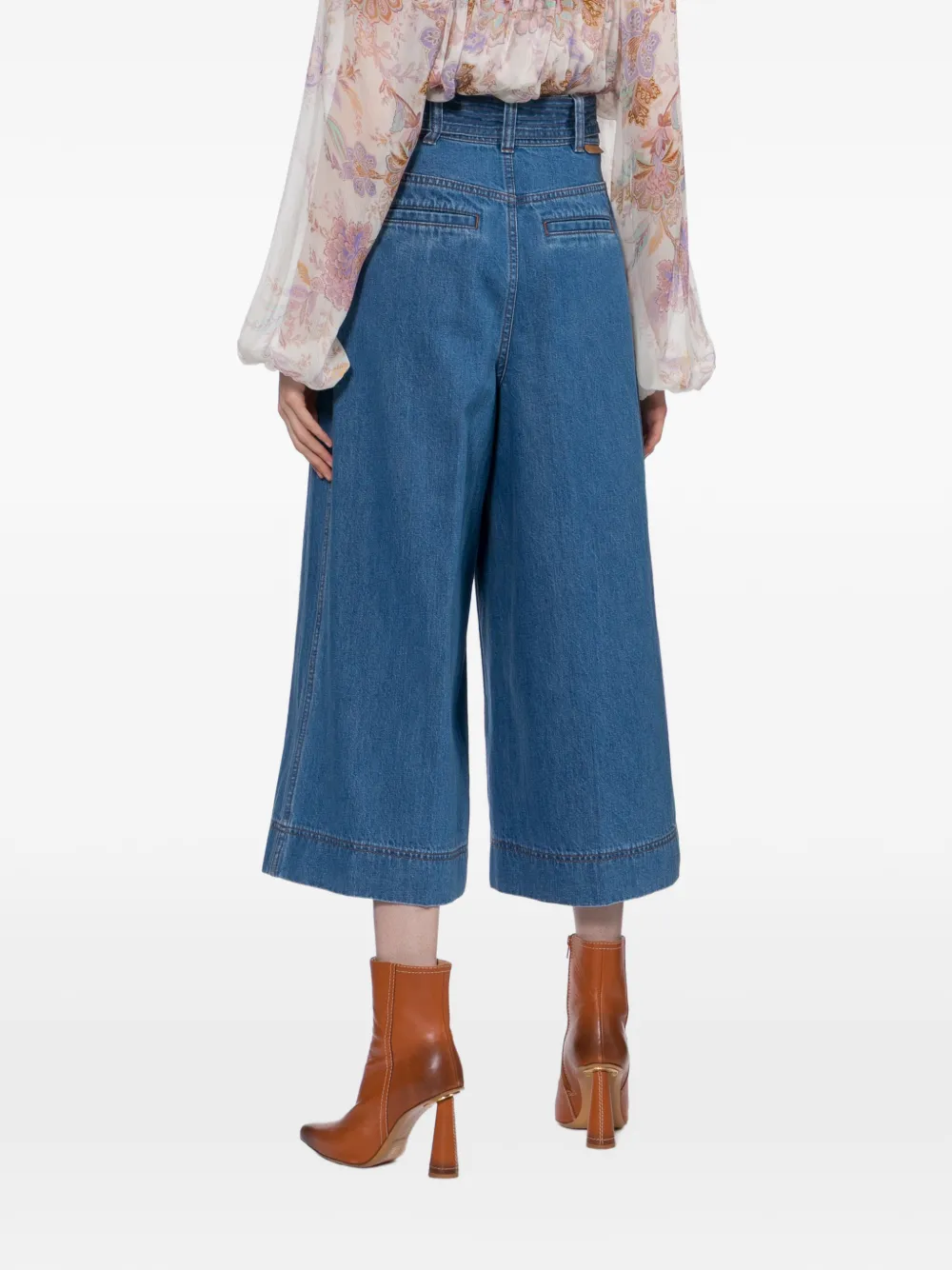 ZIMMERMANN Culottes jeans Blauw