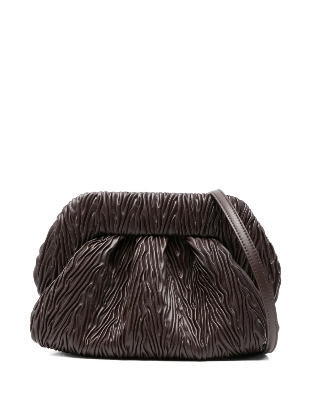 Themoirè medium Bios ruched shoulder bag - Marrone