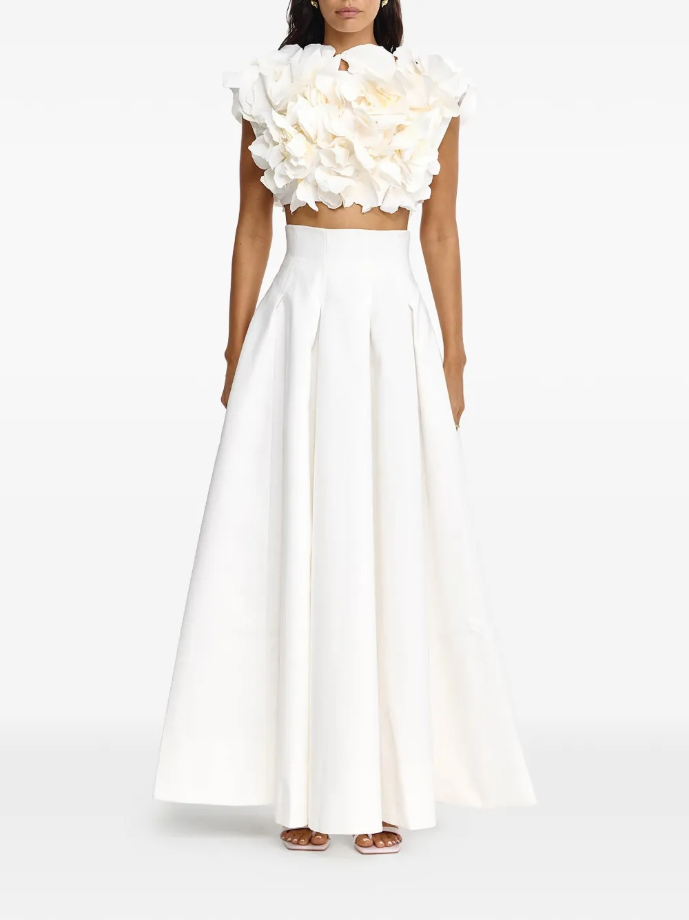  Acler Kelletsin Pleated Maxi Skirt - White 