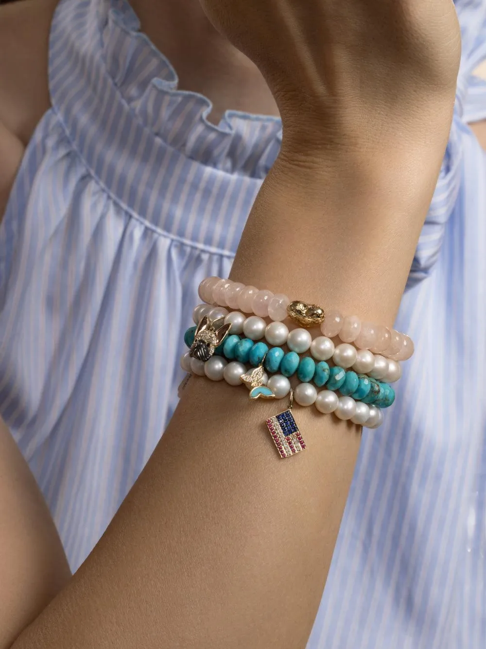  Sydney Evan Charlotte Charm Bracelet - Blue 