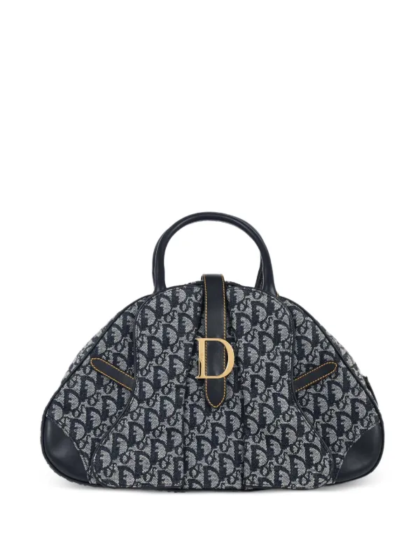 Dior Pre-owned 2002 Trotter Saddle Tote Bag in Blue