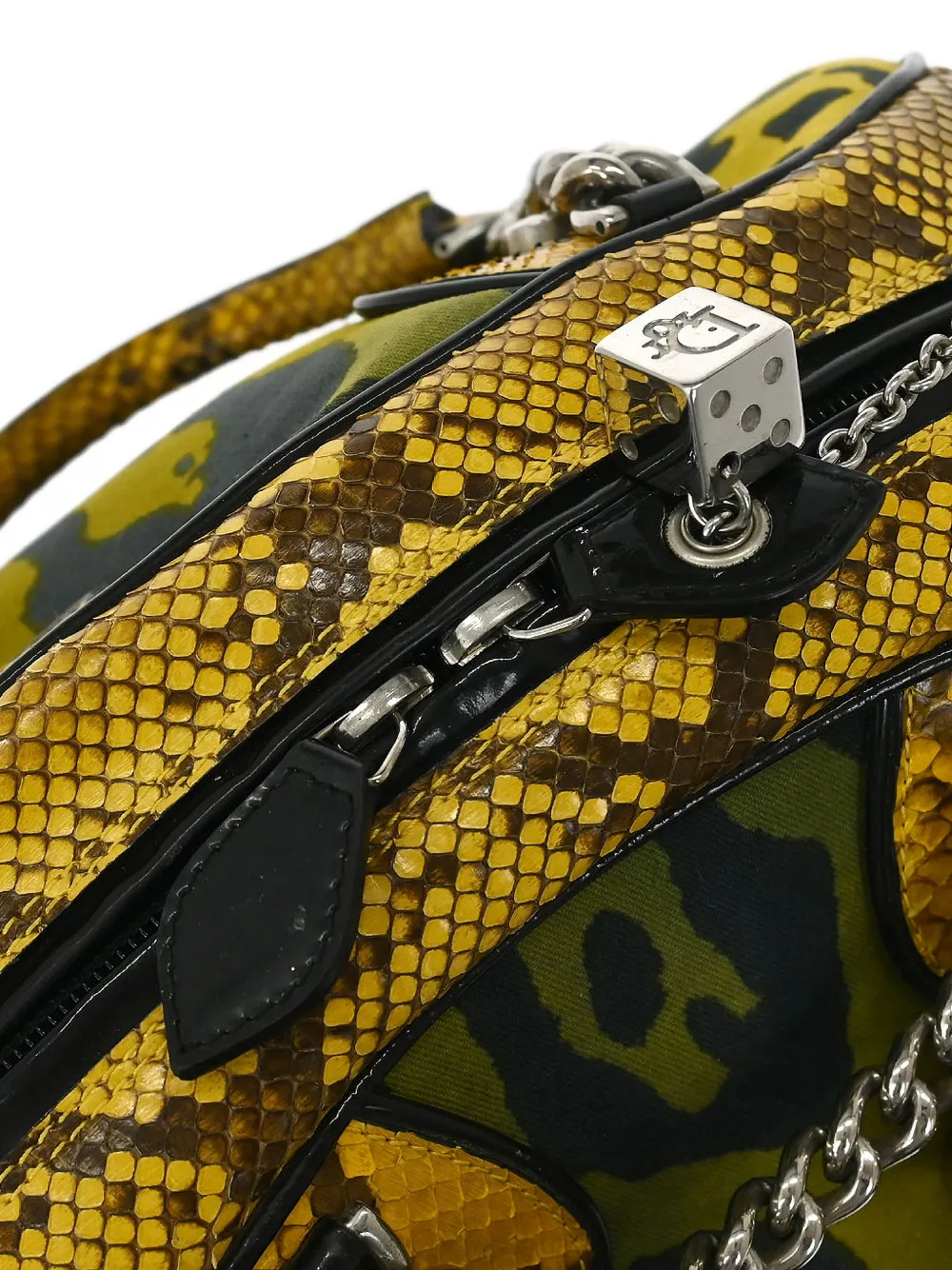 Christian Dior Pre-Owned 2004 Gambler Dice パイソン ボウラーバッグ