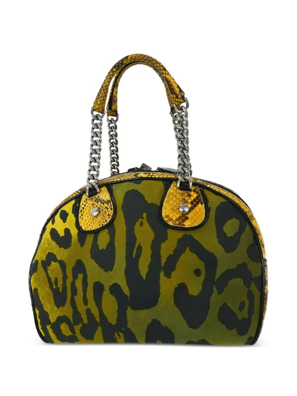 Christian Dior Pre-Owned 2004 Gambler Dice パイソン ボウラーバッグ