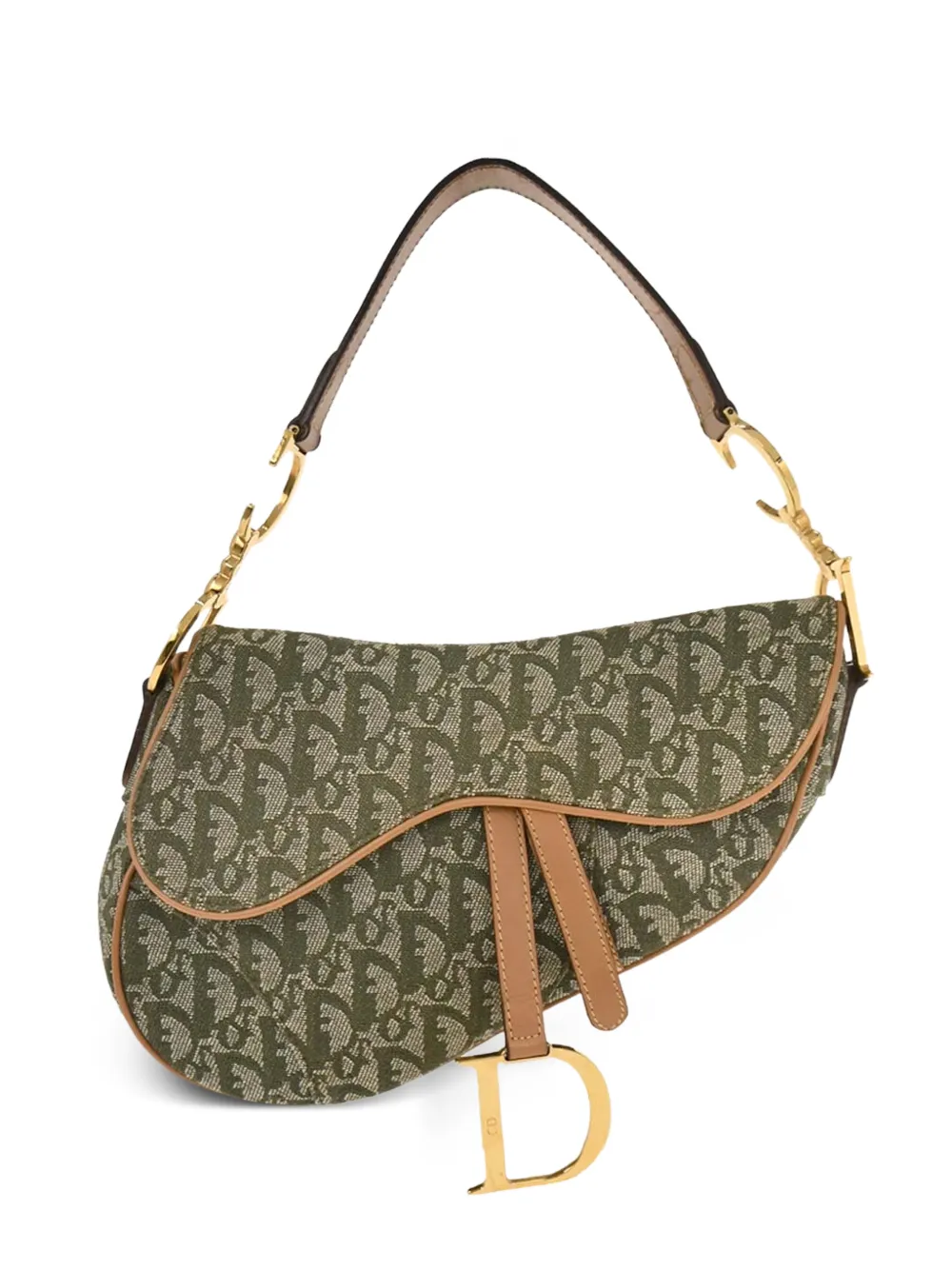 Christian Dior Pre-Owned 2001 Saddle Trotter canvas handbag - Verde
