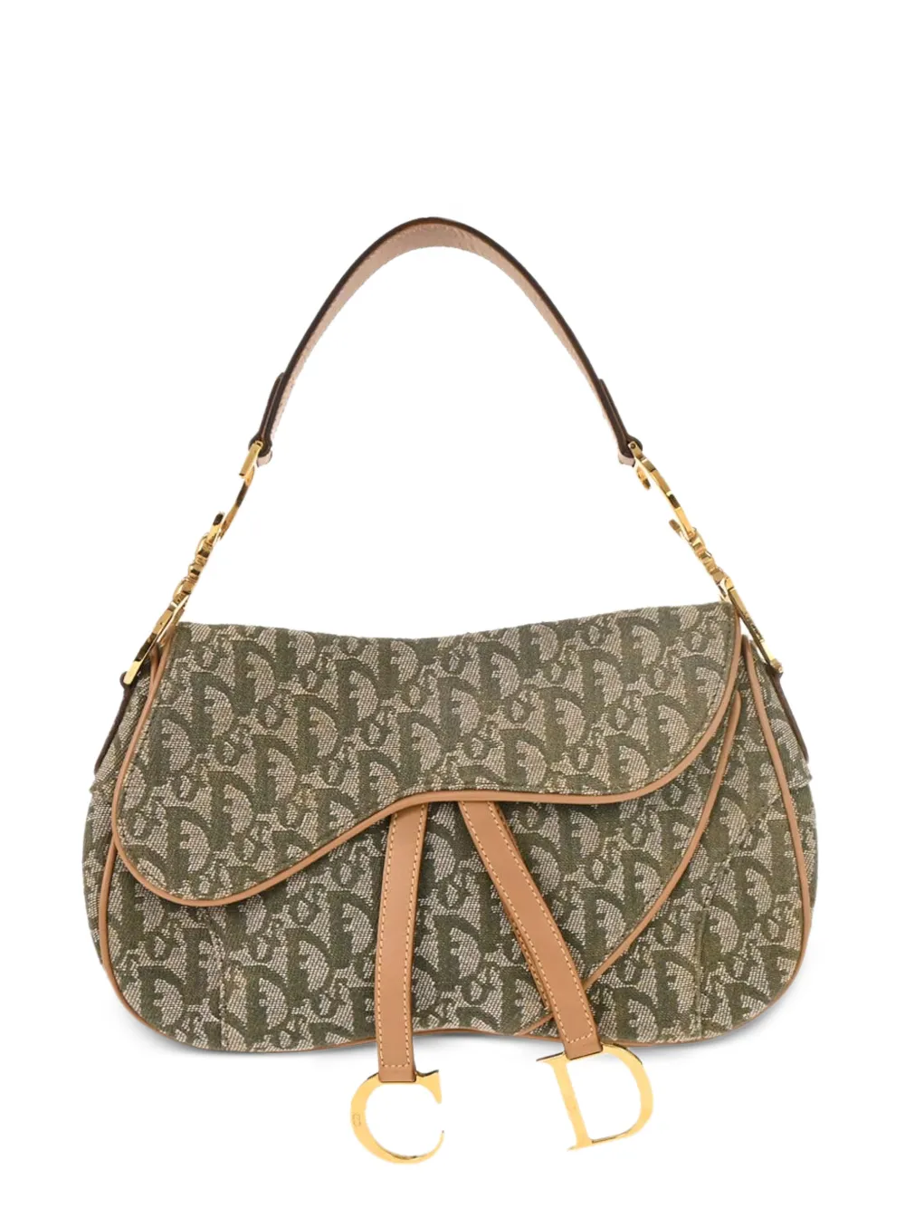 Christian Dior Pre-Owned 2001 trotter saddle tote bag - Verde
