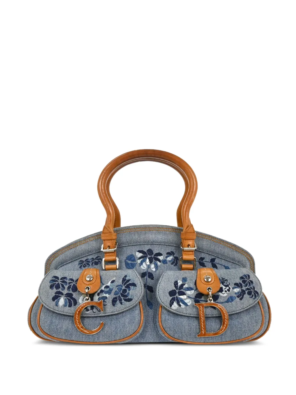 Christian Dior Pre-Owned 2005 flower.detail tote bag - Blu