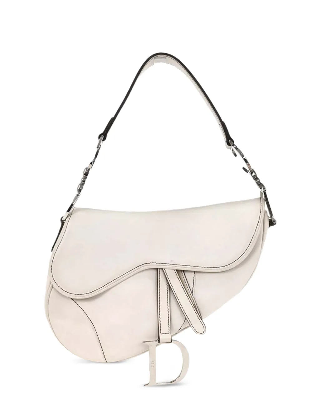 Christian Dior Pre-Owned 2005 Saddle leather shoulder bag - Bianco