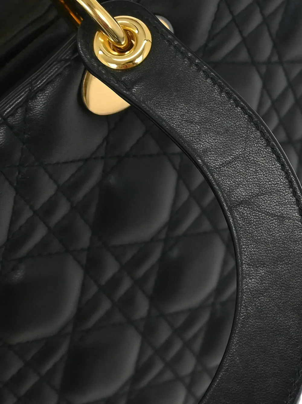 Christian Dior Pre-Owned 2017s Lady Dior Cannage leren shopper Zwart