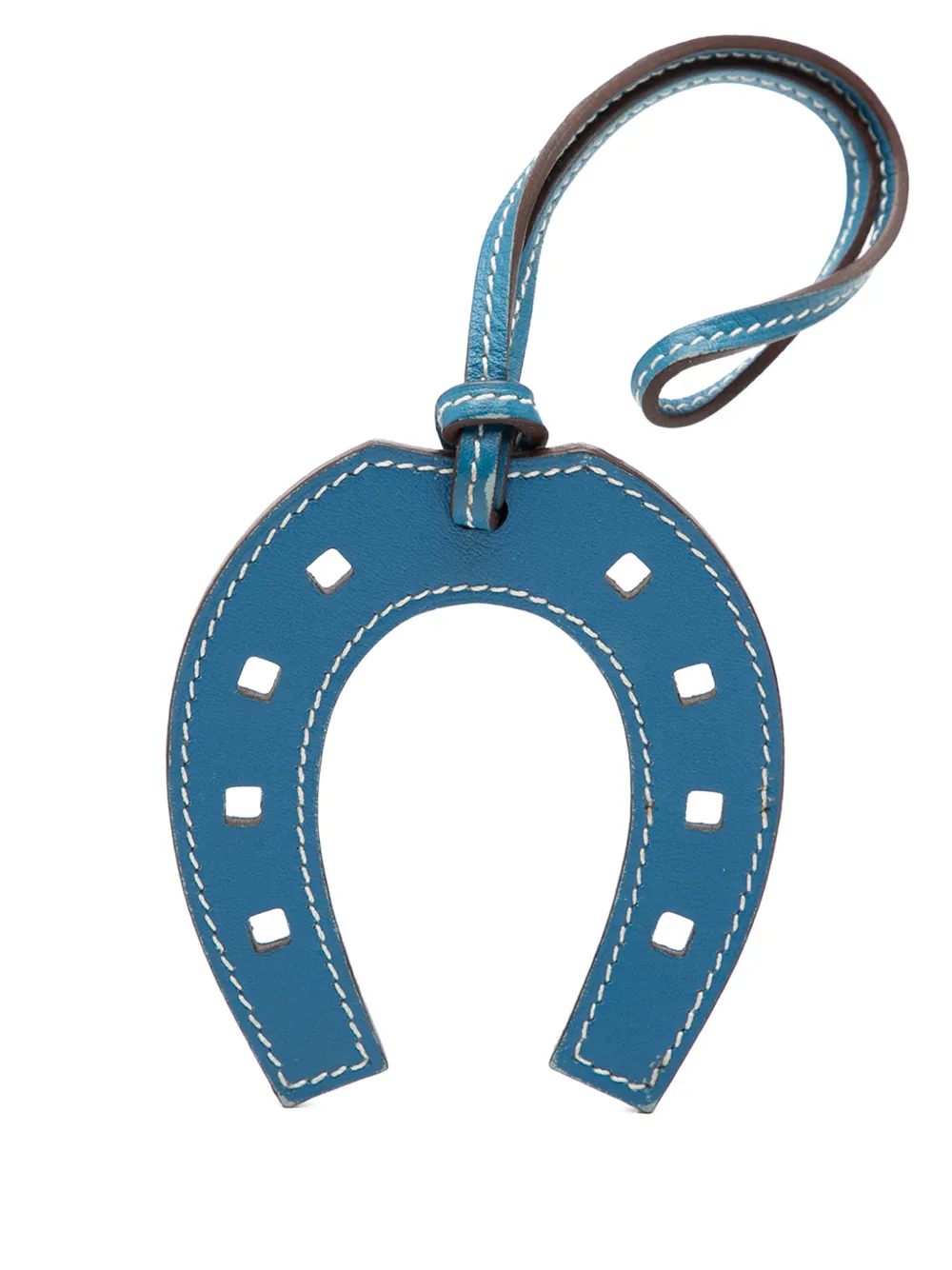 Hermès Pre-Owned 2010-2025 Swift Paddock Horseshoe Bag Charm key chain - Blu