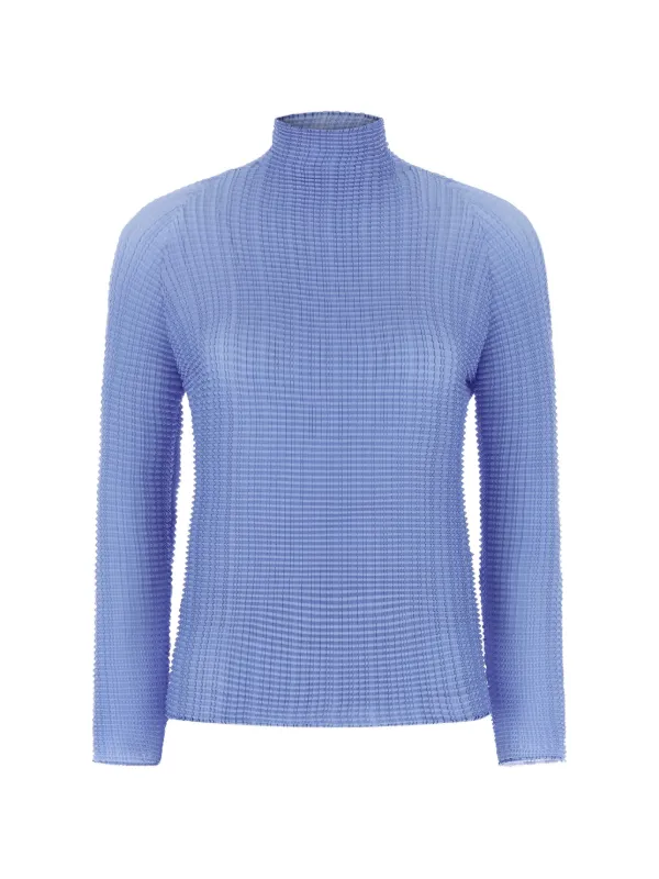 【Desoto】ISSEY MIYAKE　ハイネックトップス　難あり Issey Miyake ハイネック トップ | ブルー | FARFETCH JP