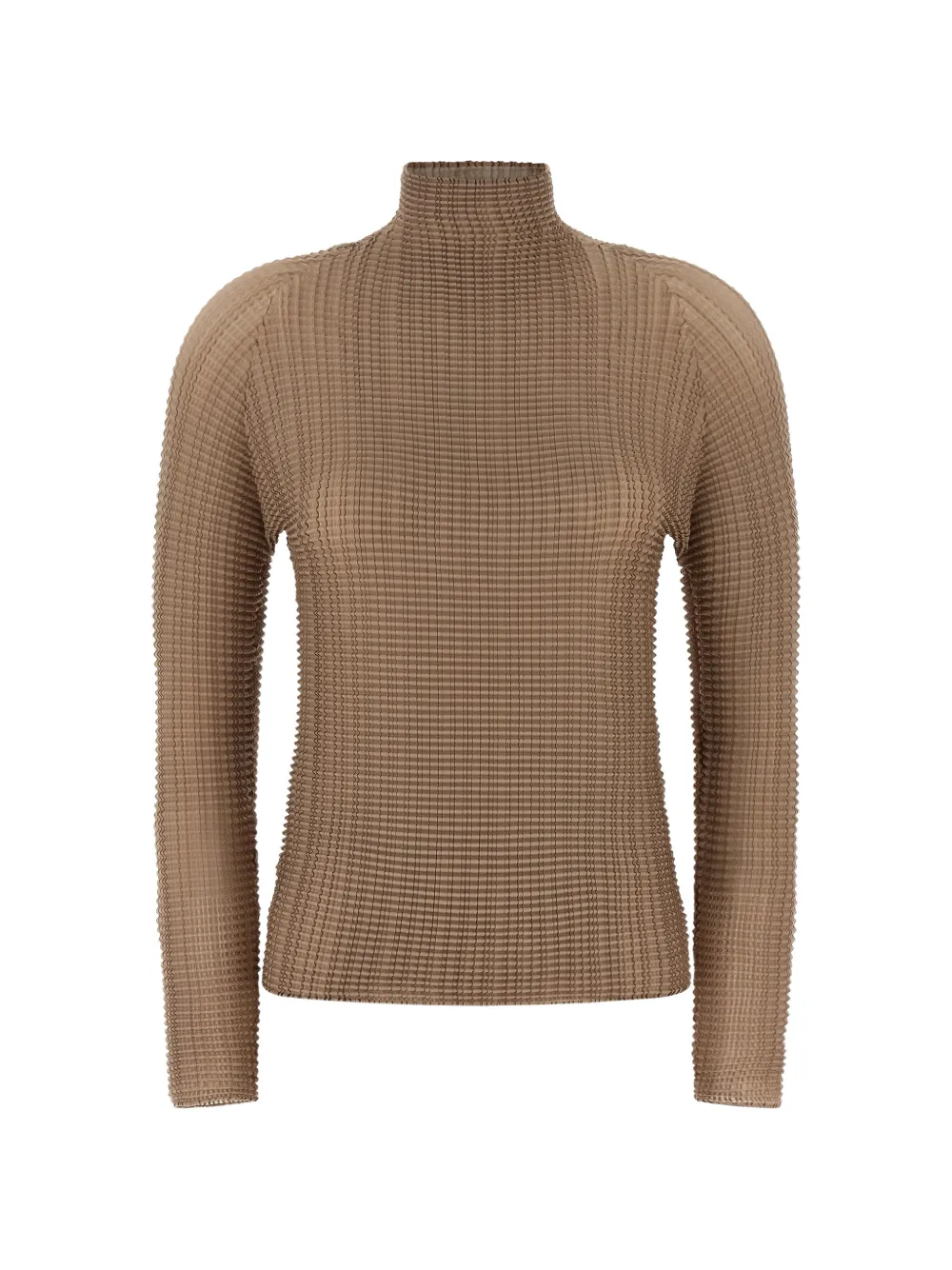 Issey Miyake textured high-neck top - Toni neutri
