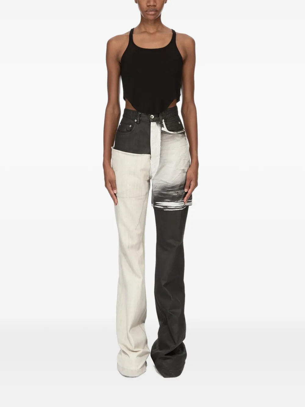 Rick Owens DRKSHDW Cropped top Zwart