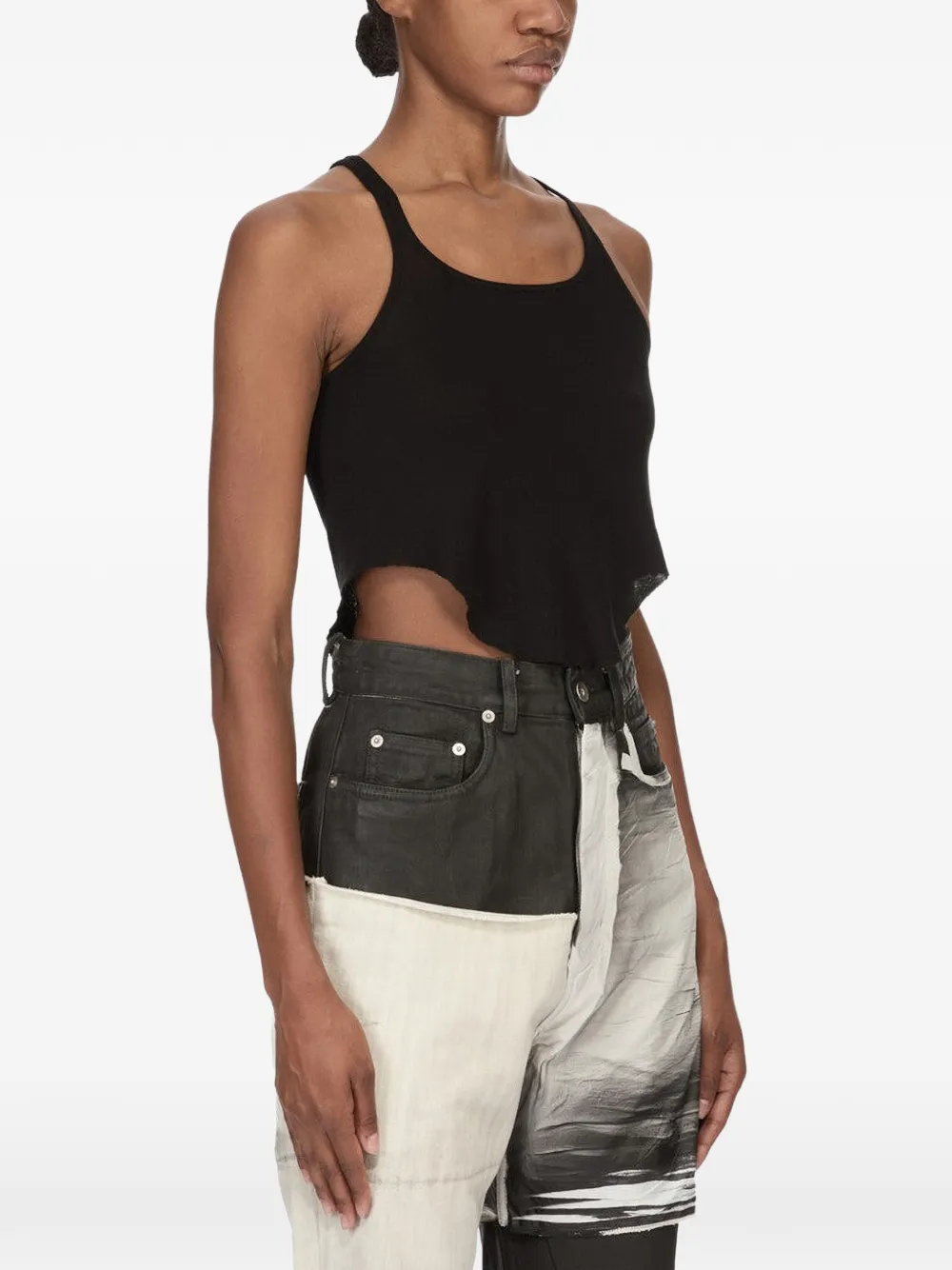 Rick Owens DRKSHDW Cropped top Zwart