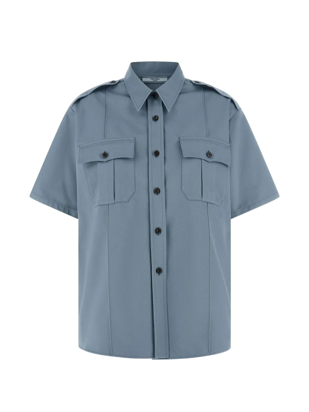 Prada buttoned flap-pocket shirt - Blu