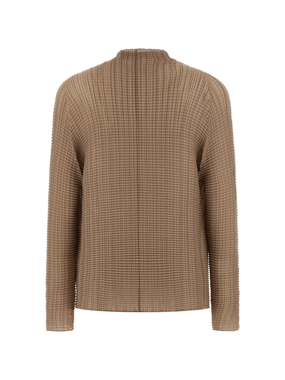  Issey Miyake Pleated Long-sleeved Cardigan - Neutrals 