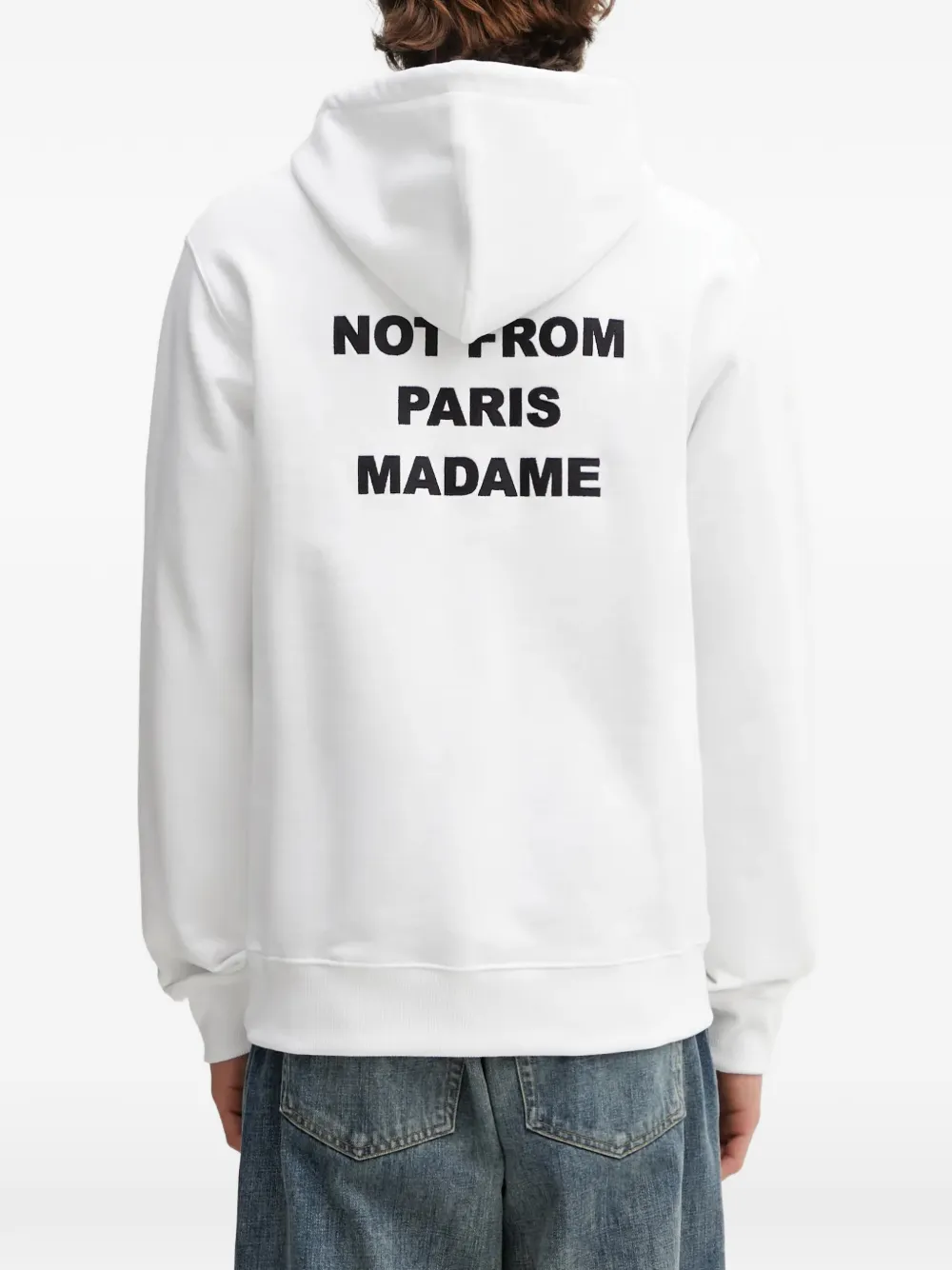 Drôle De Monsieur Hoodie met trekkoord Wit
