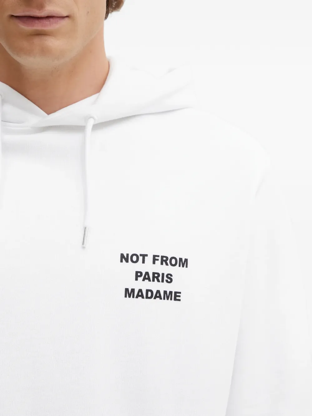 Drôle De Monsieur Hoodie met trekkoord Wit