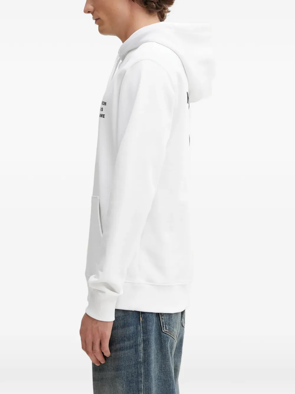 Drôle De Monsieur Hoodie met trekkoord Wit