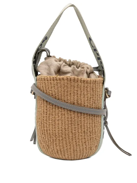 Chloé Pre-Owned Woody Basket satchel-taske i bast med snoretræk fra 2023