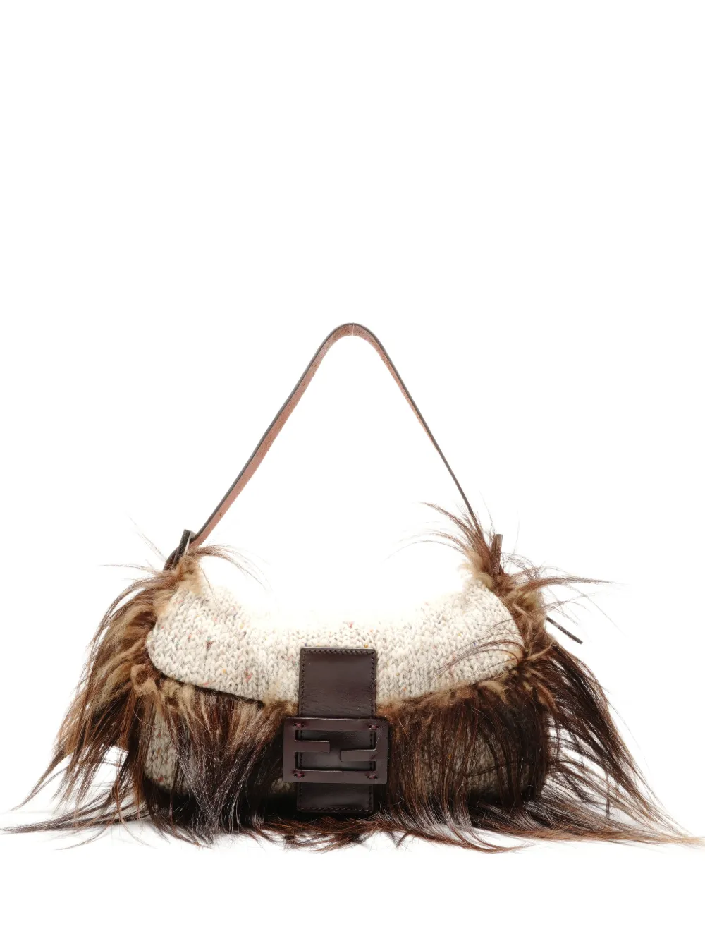 Fendi Pre-Owned 2000s knit shoulder bag - Marrone