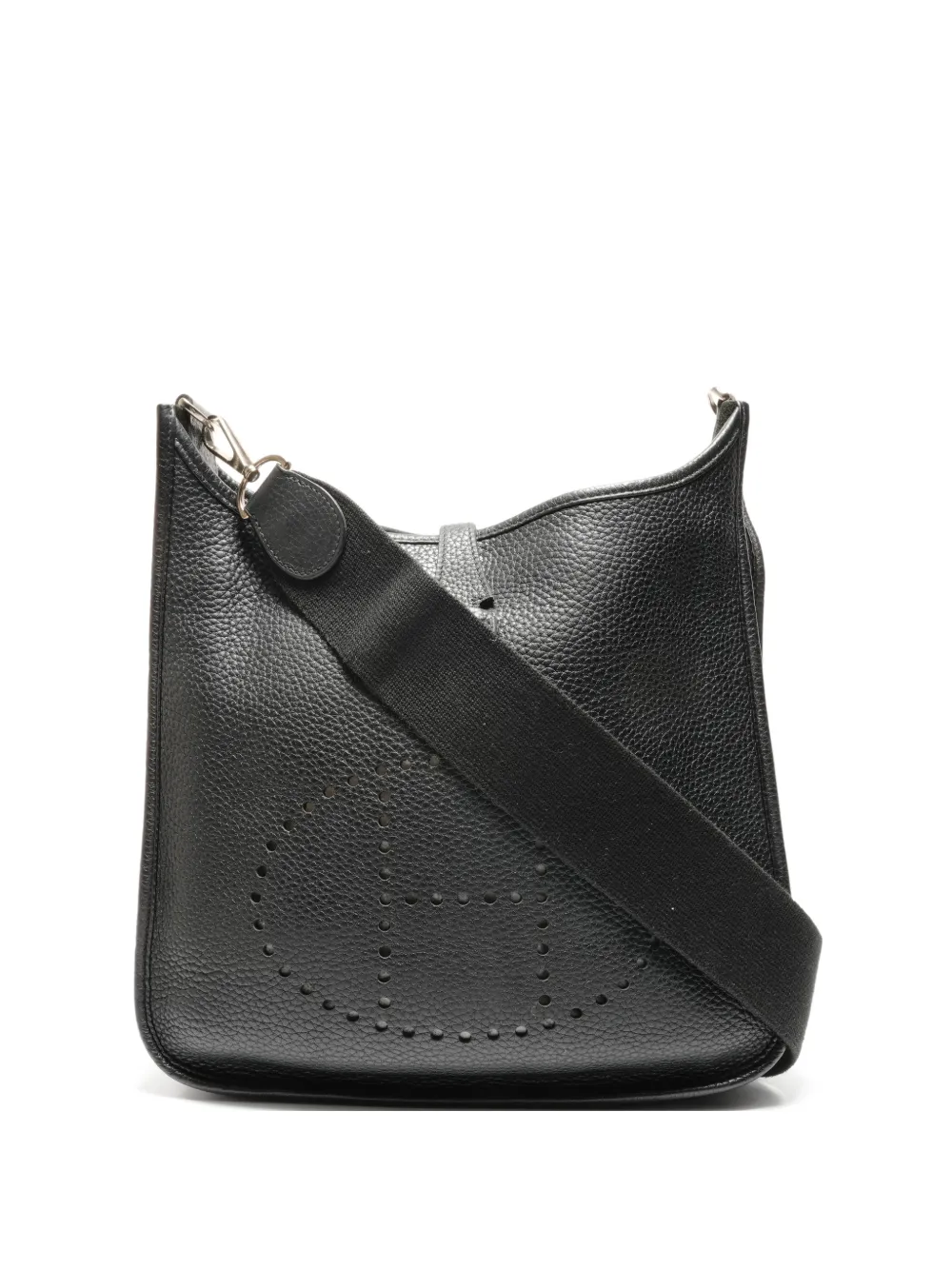 Hermès Pre-Owned 2015 perforated leather shoulder bag - Nero