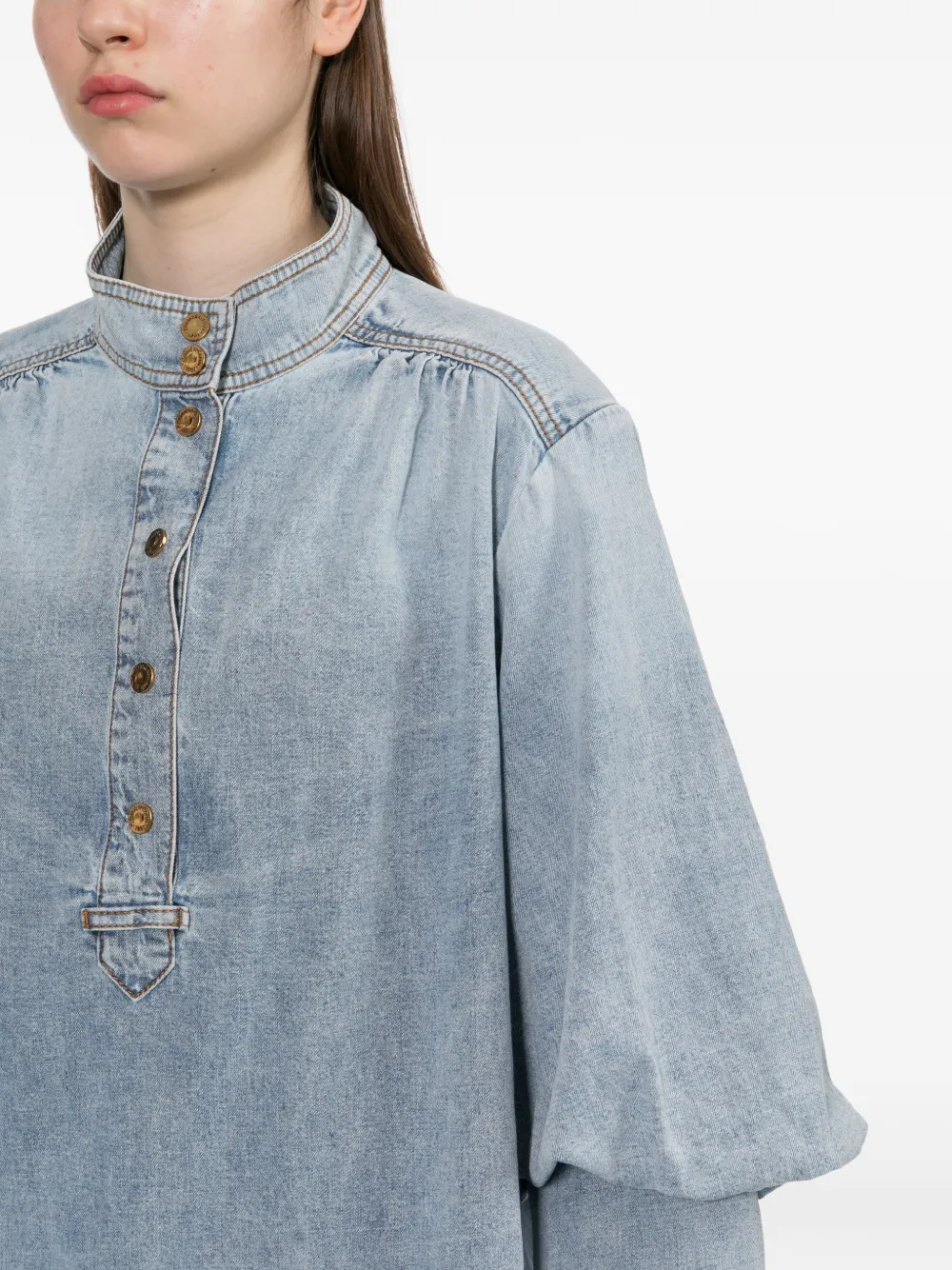 ZIMMERMANN Blouse met ballonmouwen Blauw