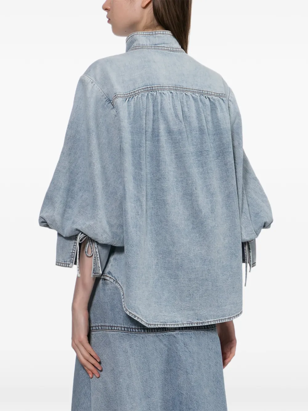 ZIMMERMANN Blouse met ballonmouwen Blauw