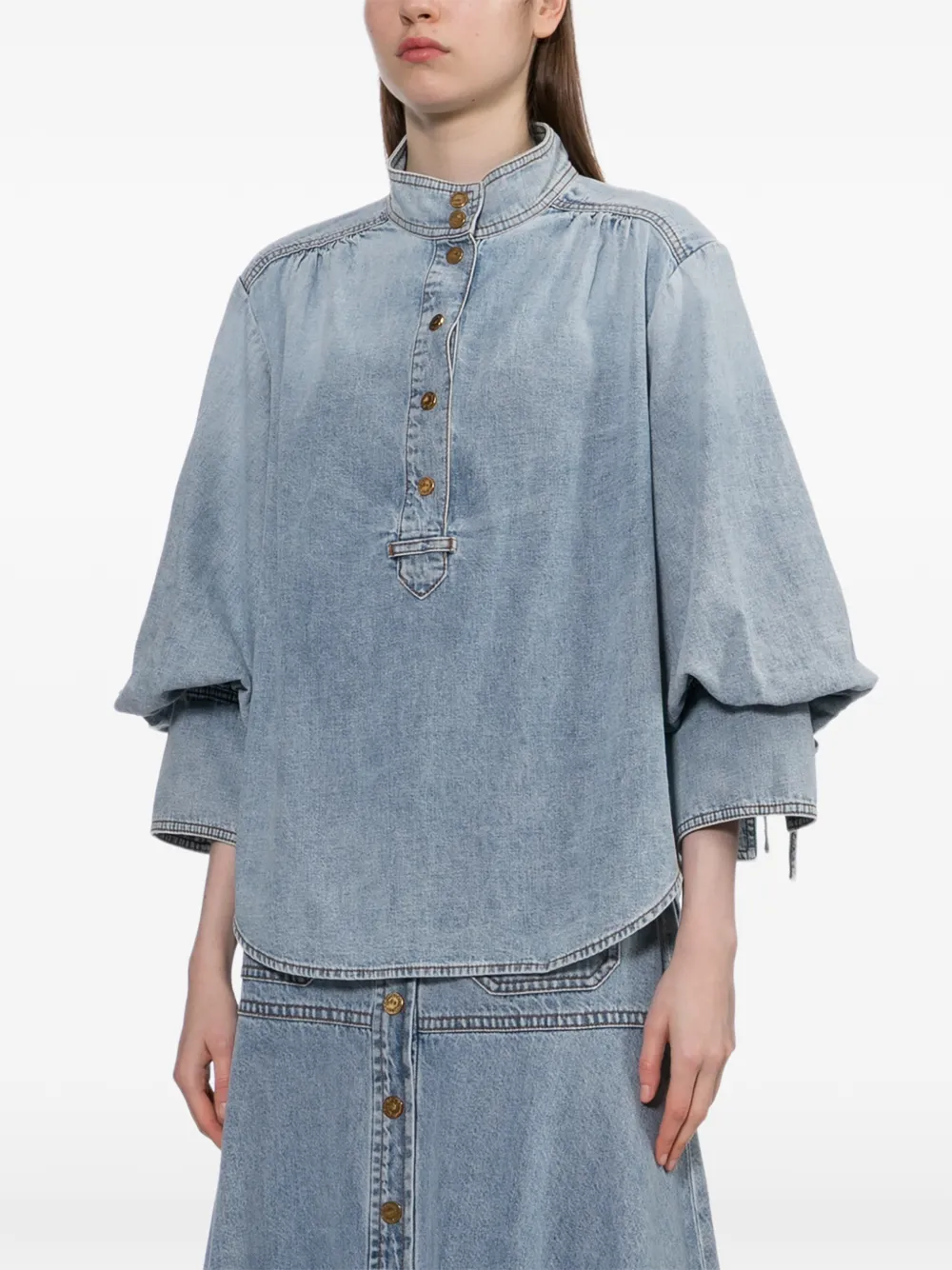 ZIMMERMANN Blouse met ballonmouwen Blauw