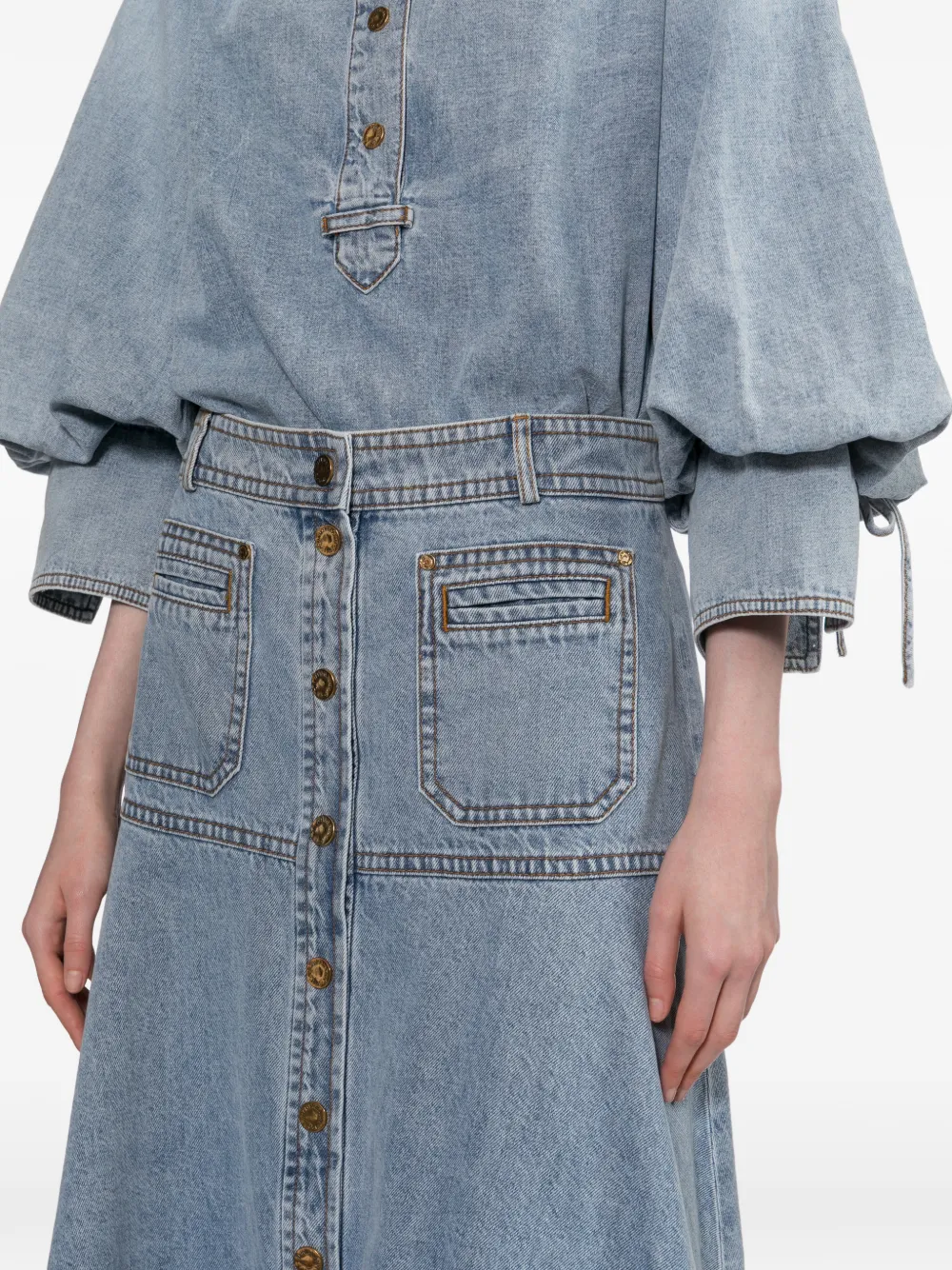 ZIMMERMANN Rok met knopen Blauw